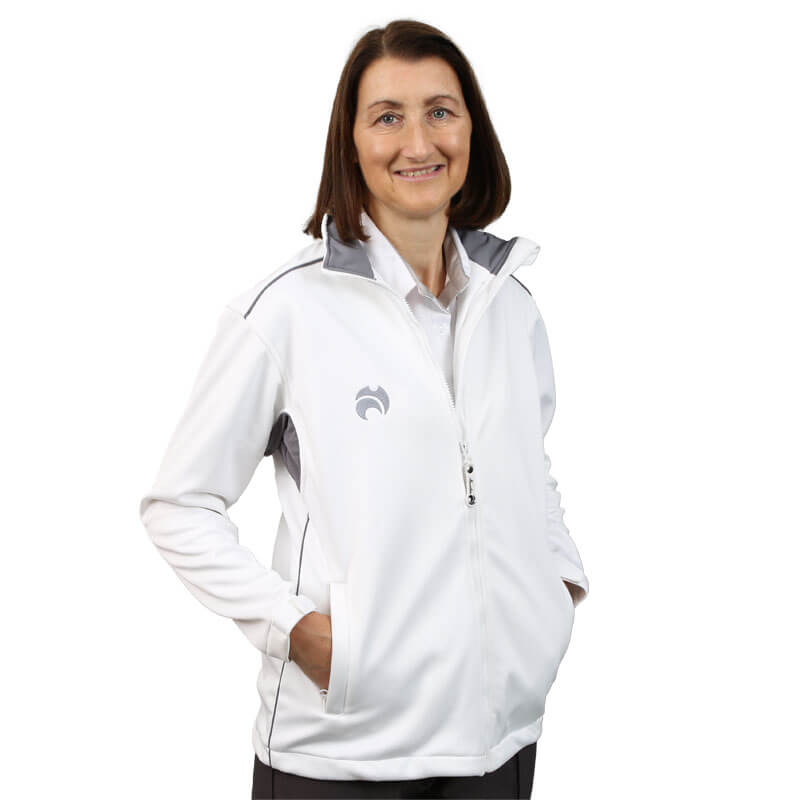 Buy Hens Ladies Full Zip Fleece Jacket (Grey Trim)