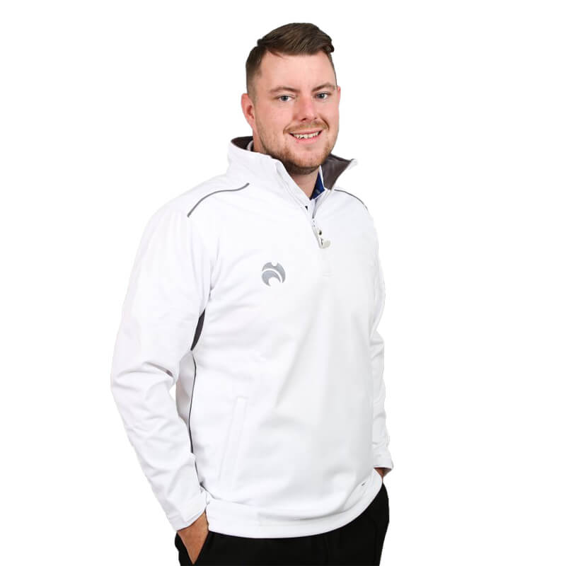 Buy Henselite Quarter Zip Fleece Jacket (Grey Trims) Unisex