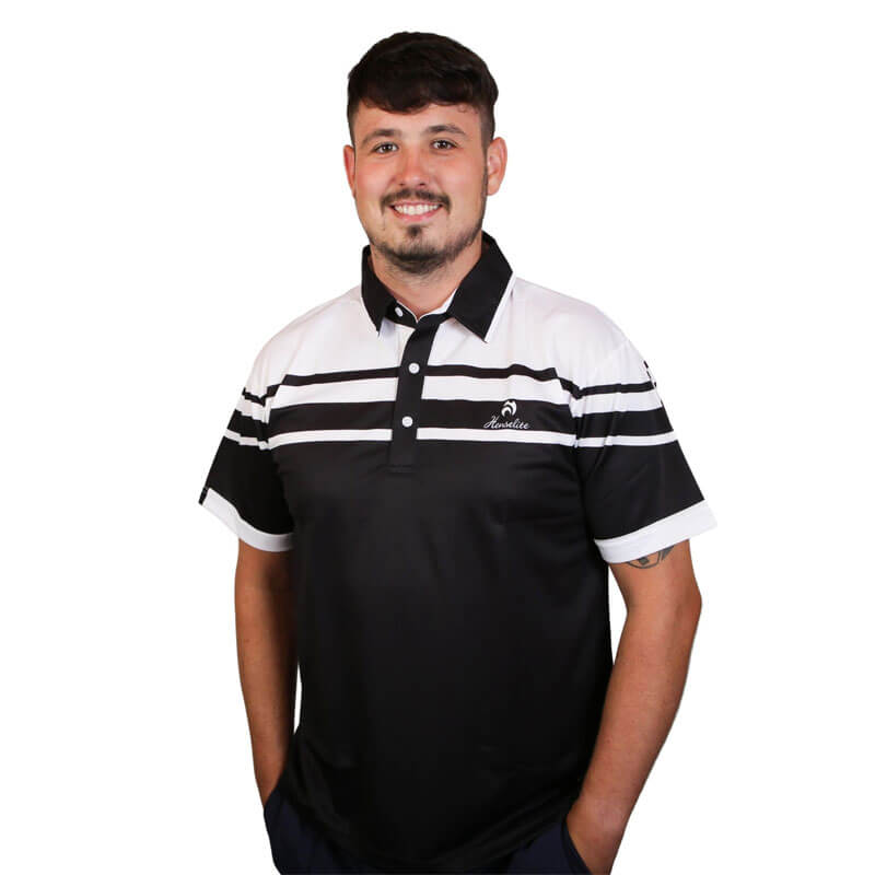 Buy Henselite Style 22 Polo Shirt White-black