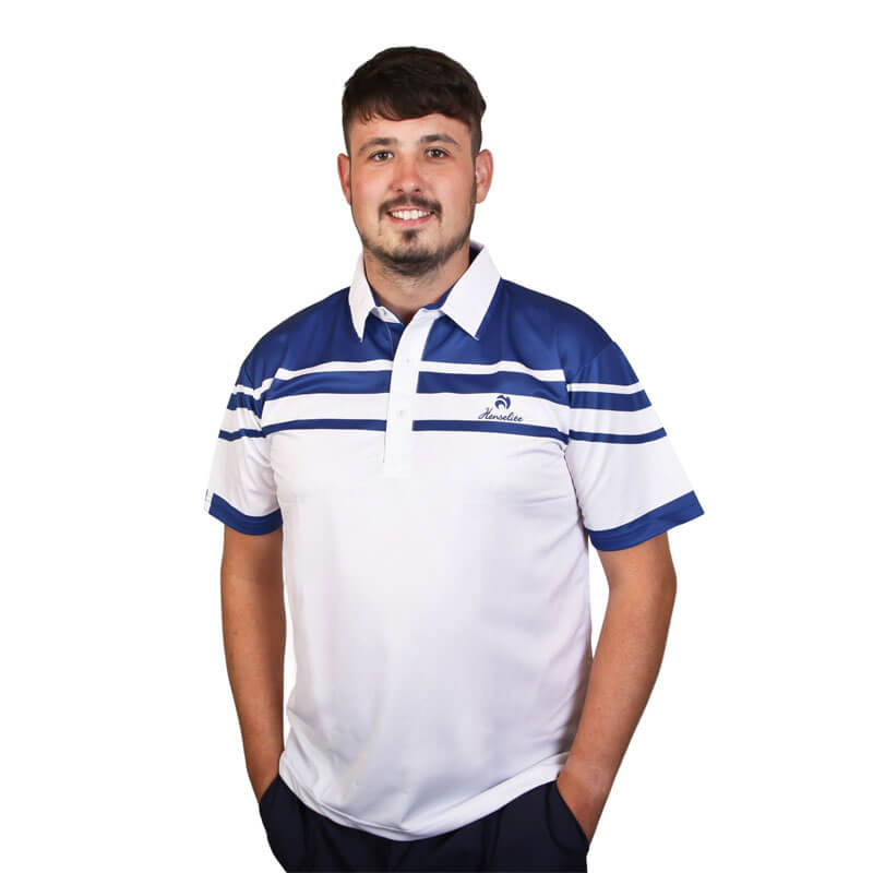 Buy HENSELITE STYLE 22 POLO WHITE- ROYAL BLUE