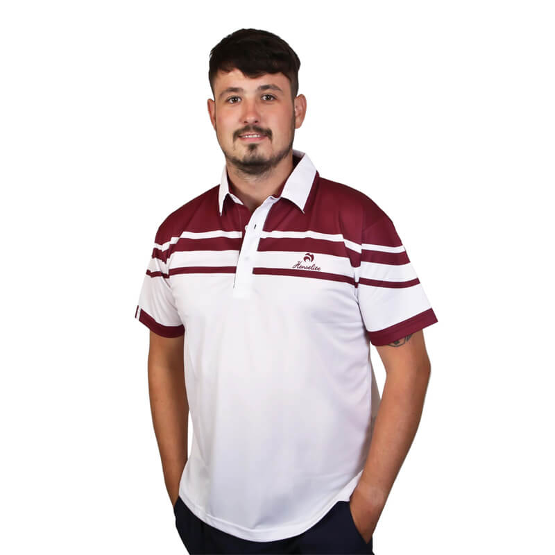 Buy HENSELITE STYLE 22 POLO WHITE- MAROON