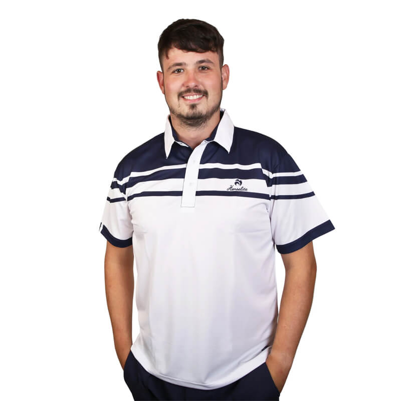 Buy Henselite Sublimated Style 22 Polo Shirt White-Navy