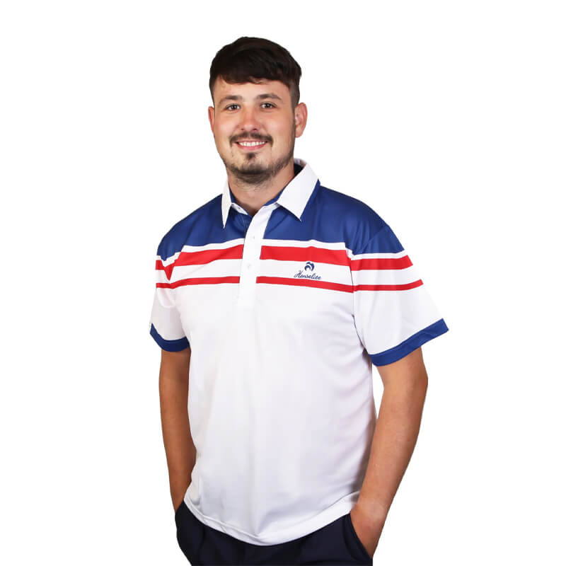 Buy HENSELITE SUBLIMATED STYLE 22 SHIRT WHITE-ROYAL-RED