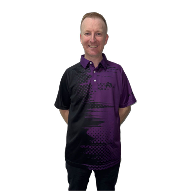 Buy Henselite Sublimated Limited Edition Polo Shirt Black Purple