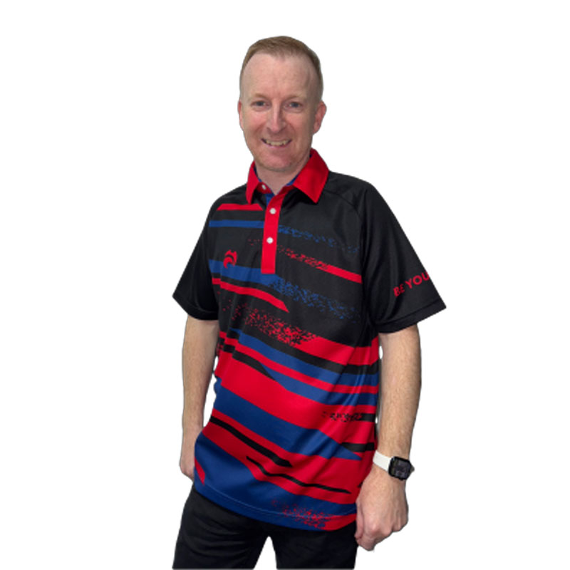 Buy Henselite Sublimated Limitededition Polo Shirt Black Royal Red