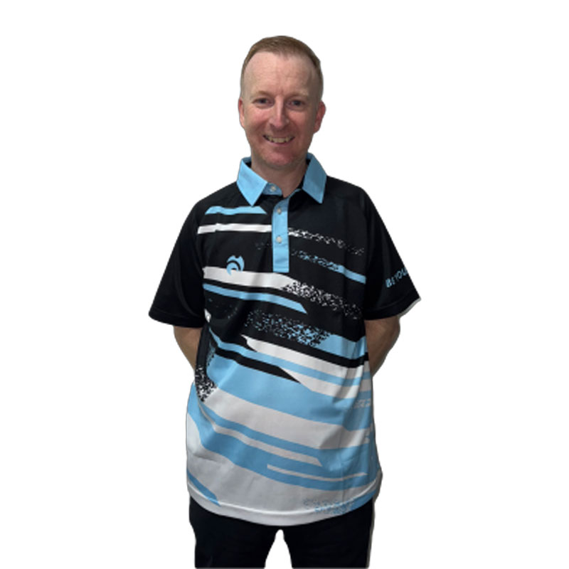 Buy Henselite Sublimated Limited Edition Polo Shirt Black Sky White